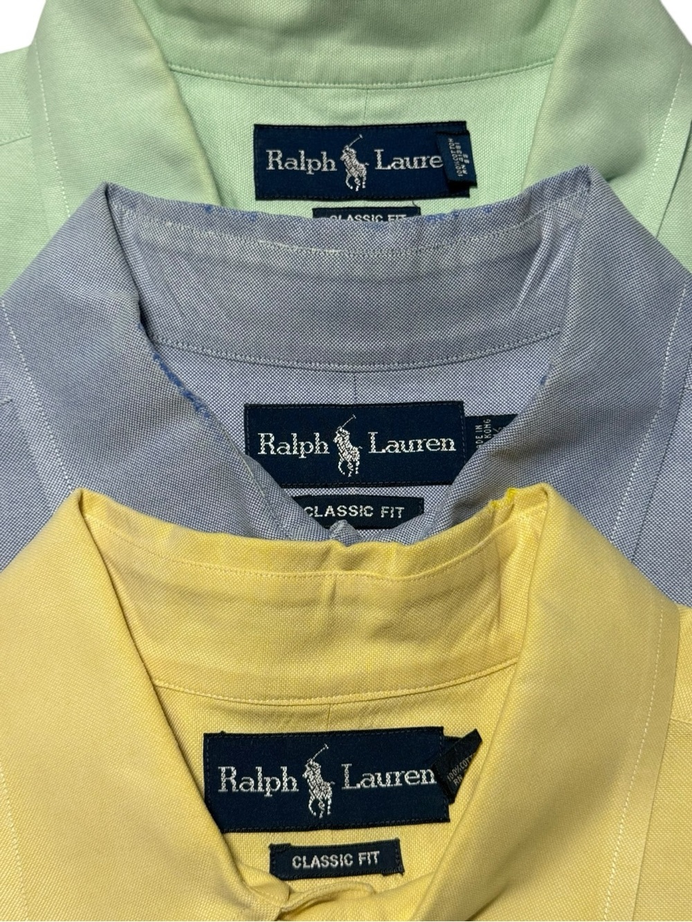 LOT OF 3 Ralph Lauren 17.5 Men's Long Sleeve Oxford Button-Down Shirts Classic - Picture 14 of 16